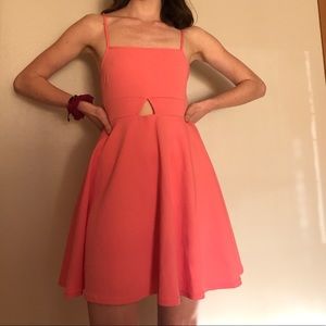 UO Pink Keyhole Mini Dress w Open Back